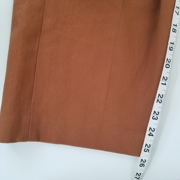 Christine Alcalay Piper Pant Cotton Twill Ankle Length Nutmeg Brown Size 6 - Picture 10 of 11